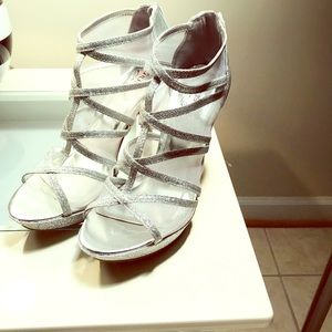Silver dress shoes